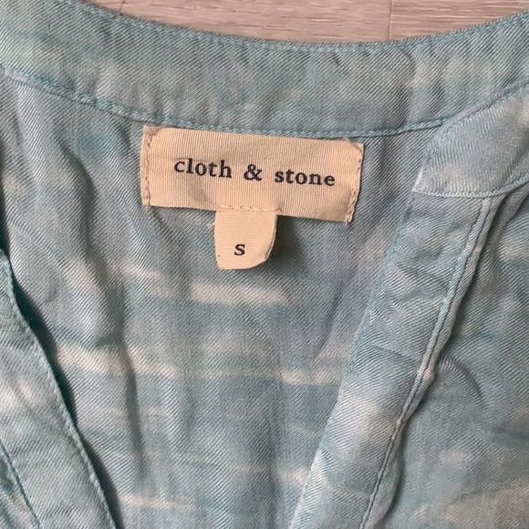 Cloth & Stone tie dye‎ blue sleeveless top blouse - Picture 4 of 8